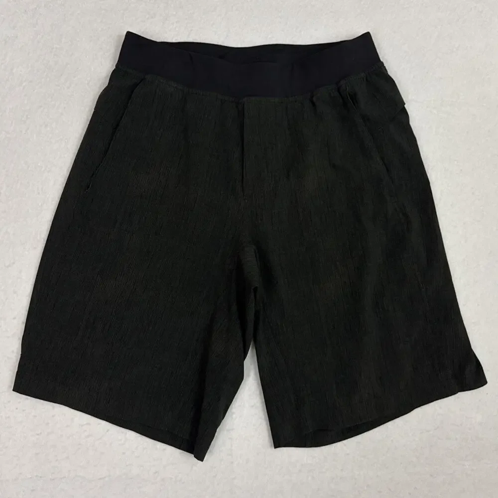 Lululemon Pace Breaker Shorts Mens Medium Black Linerless 10 Inch Running